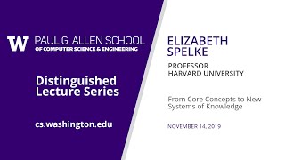 Allen School Distinguished Lecture Elizabeth Spelke Harvard [upl. by Nelloc]