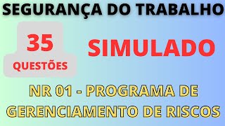 Simulado da NR01 Programa de Gerenciamento de Riscos PGR  Segurança do Trabalho [upl. by Kenaz]