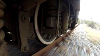 A train wheel running on a jointed track [upl. by Broadbent]