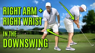 The Secret To How The Right Arm And Wrist Work In The Downswing [upl. by Clarabelle857]