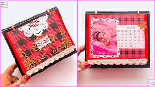 DIY Scrapbook Calendar 📅 ♥️ Valentines Day Gift Idea [upl. by Nosna]