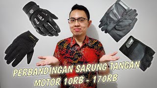 REVIEW SARUNG TANGAN MOTOR MURAH SAMPAI MAHAL  SARUNG TANGAN MOTOR TERBAIK WATERPROOF KULIT [upl. by Toma328]