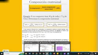 Composición centesimal Fórmula mínima y molecular [upl. by Yrellih]