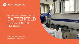 BATTENFELD Ecopower 2401330 UNILOG BSP Injection molding machine up to 250 T  BATTENFELD Machines [upl. by Knick]