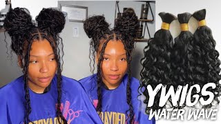 HOW TO Bohemian Faux Locs w NO PREMADE LOCS Ywigs Water Wave Human Hair DOPEAXXPANA [upl. by Garvey332]