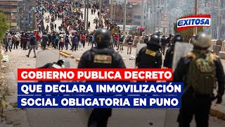 🔴🔵Gobierno publica Decreto Supremo que declara inmovilización social obligatoria en Puno [upl. by Locke]