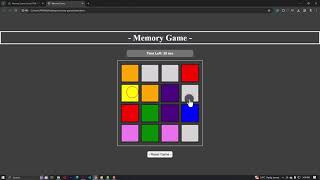 Memory Game Using HTML CSS and JavaScript with Source Code [upl. by Ojeitak436]