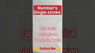 Numbers Single stroke Capital vertical gothic lettering in Engineering drawing by Ankit Yadav 2022 [upl. by Ahsaele]