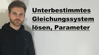 Unterbestimmtes Gleichungssystem lösen Parameter  Verständlich erklärt [upl. by Tirma]