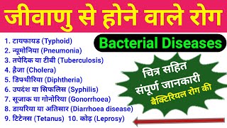 जीवाणु से होने वाले रोग  jivanu se hone wale rog  bacterial diseases  jivanu janit rog  class 12 [upl. by Meneau457]