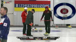 2023 USA Curling Club Nationals  Draw 7 Men  Cucchiarelli vs Drews [upl. by Waterer508]