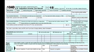 How to fill out the new IRS Form 1040 for 2018 with the new tax law [upl. by Alauqahs605]