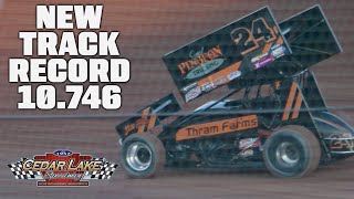 Christopher Thram New Track Record  Cedar Lake Speedway 542024 [upl. by Okeim]