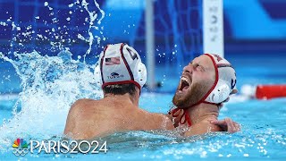 US mens water polo gets past Australia in shootout to make semis  Paris Olympics  NBC Sports [upl. by Ecela]