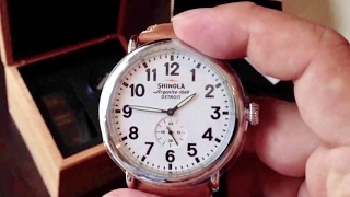 White Dial Shinola Runwell Watch Review [upl. by Trilbie731]