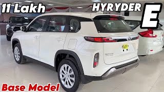 New TOYOTA HYRYDER E BASE MODEL 2024  New Updated URBAN CRUISER HYRYDER E White Colour Review [upl. by Orfinger]