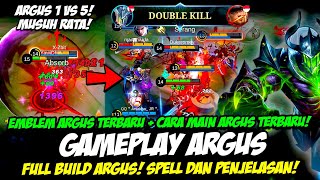 CARA MAIN ARGUS META SEKARANG❗ EMBLEM ARGUS amp BUILD ARGUS TERSAKIT 2023❗ TUTORIAL amp GAMEPLAY ARGUS [upl. by Eseenaj]