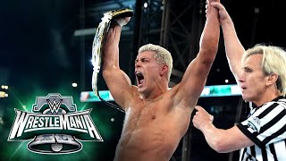 Cody Rhodes conquers The Bloodline to win the WWE Universal Title WrestleMania XL Sunday highlights [upl. by Yolane]