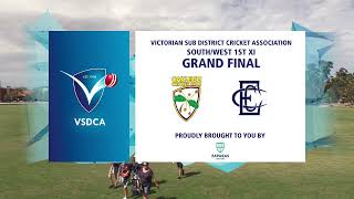 VSDCA Grand Final  SouthWest 1st XI  Oakleigh CC vs Elsternwick CC  Day 1 Session 1 [upl. by Tyoh]