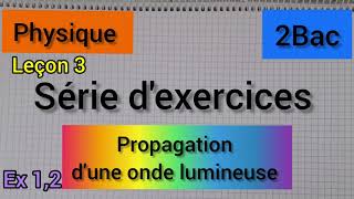 les ondes lumineuses série dexercices ex 12 2bac الموجات الضوئية الثانية بكالوريا [upl. by Llevad724]