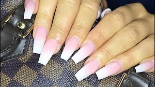 HOW TO  BABY BOOMER NAILS  FULL SET  ACRYLICS [upl. by Gass]