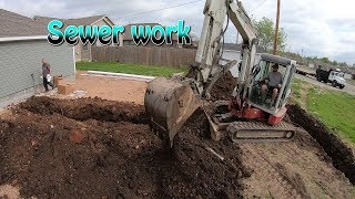 Installing A Sewer Service Line [upl. by Harneen]