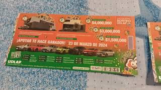 mis Tres boletos del sorteo udlap año 2024 hoy jueves 1 de febrero 2024 [upl. by Zilvia]