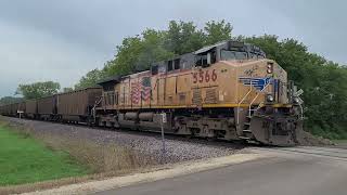 UP 1983 Entering Belgium with Edgewater Coal Empties 8282024 [upl. by Greeley]