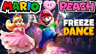 Super Mario Freeze Dance 💘 Just Dance  GoNoodle  Brain Break  Dance Party [upl. by Aristotle]