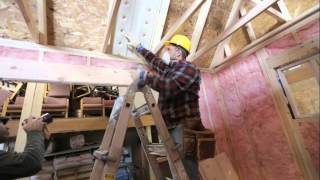 How to Install Batt Insulation Part 4 Ceiling Insulation [upl. by Ahsiral]