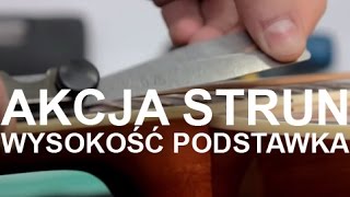 Ustawienie wysokości podstawka w gitarze akustycznej Akcja strun cz2  Saddle height adjustment [upl. by April]