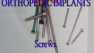 Orthopedic implants All about screws [upl. by Anastas362]