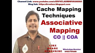 Associative Mapping  Cache Mapping Techniques  Cache Memory  CO  COA [upl. by Martyn]