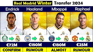 Real Madrid CONFIRMED and RUMOUR WINTER Transfers 2024 🤪🔥 FT Mbappé Haaland Endrick [upl. by Ecienal908]