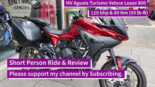 MV Agusta Turismo Veloce Lusso 800 Short Person Test Ride amp Review England UK [upl. by Cavuoto]