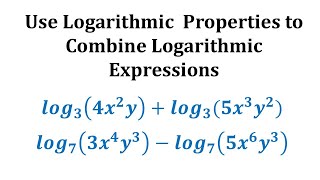 Ex Combine a Sum and Difference of Two Logarithms [upl. by Bedell903]