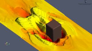 Evolution of a fluvial obstacle mark at a rectangular obstacle [upl. by Lenrad]