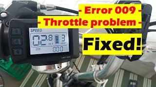 Error 009 Throttle Not working  FIXED  e Bike display OMTM3 [upl. by Thedric]