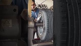 Alloy wheels repair process caralignment wheelalignment automotive caralignment shorts [upl. by Raddy536]