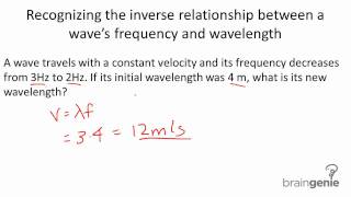 7123 Recognizing the inverse relationship between a waves frequency and wavelength [upl. by Noach]