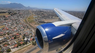 Gorgeous Approach Turbulent Landing Cape Town on British Airways Boeing 737400 [upl. by Braswell]