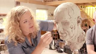 Sculpting demonstration  One Day Portrait  Life Model [upl. by Free]