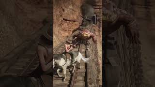 RDR 2  Gator is Afraid of Train shorts rdr2 [upl. by Ardnoek20]