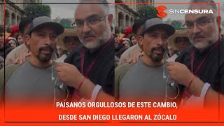 Paisanos ORGULLOSOS de este CAMBIO desde SAN DIEGO llegaron al ZÓCALO [upl. by Repsihw832]