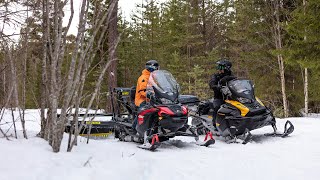 Nya SkiDoo Tundra 600 EFI eller Lynx 59 Ranger 600 EFI Vi förklarar skillnaden [upl. by Tevlev855]