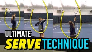 ULTIMATE Serve Technique Lesson  Tennis Drills  Tips [upl. by Nomolos236]