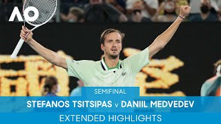 Stefanos Tsitsipas v Daniil Medvedev Extended Highlights SF  Australian Open 2022 [upl. by Eiramait]