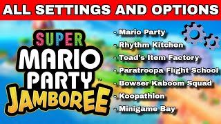 All Game Modes Settings and Options  Super Mario Party Jamboree Full Guide [upl. by Rosenstein]