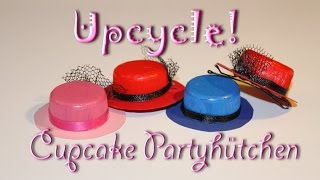 Upcycling Anleitung  DIY Deko für Cupcakes  Partyhut selber machen [upl. by Lleznol]