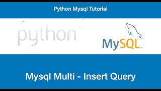 pythonmysql  multi insert [upl. by Girard]